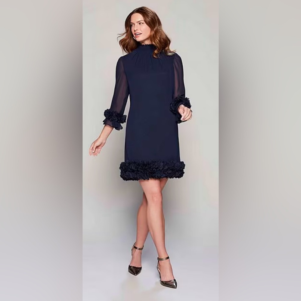 Elegant Black Ruffled Dress